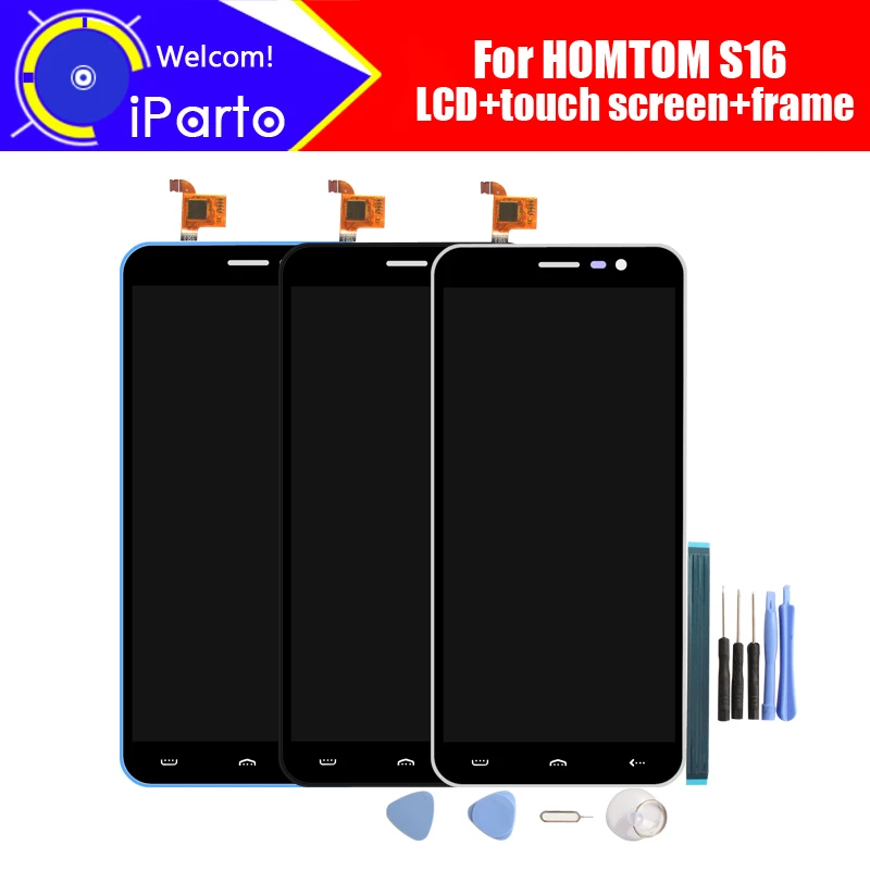 5 дюймовый ЖК дисплей HOMTOM S16 + сенсорный экран рамка 100% оригинальный