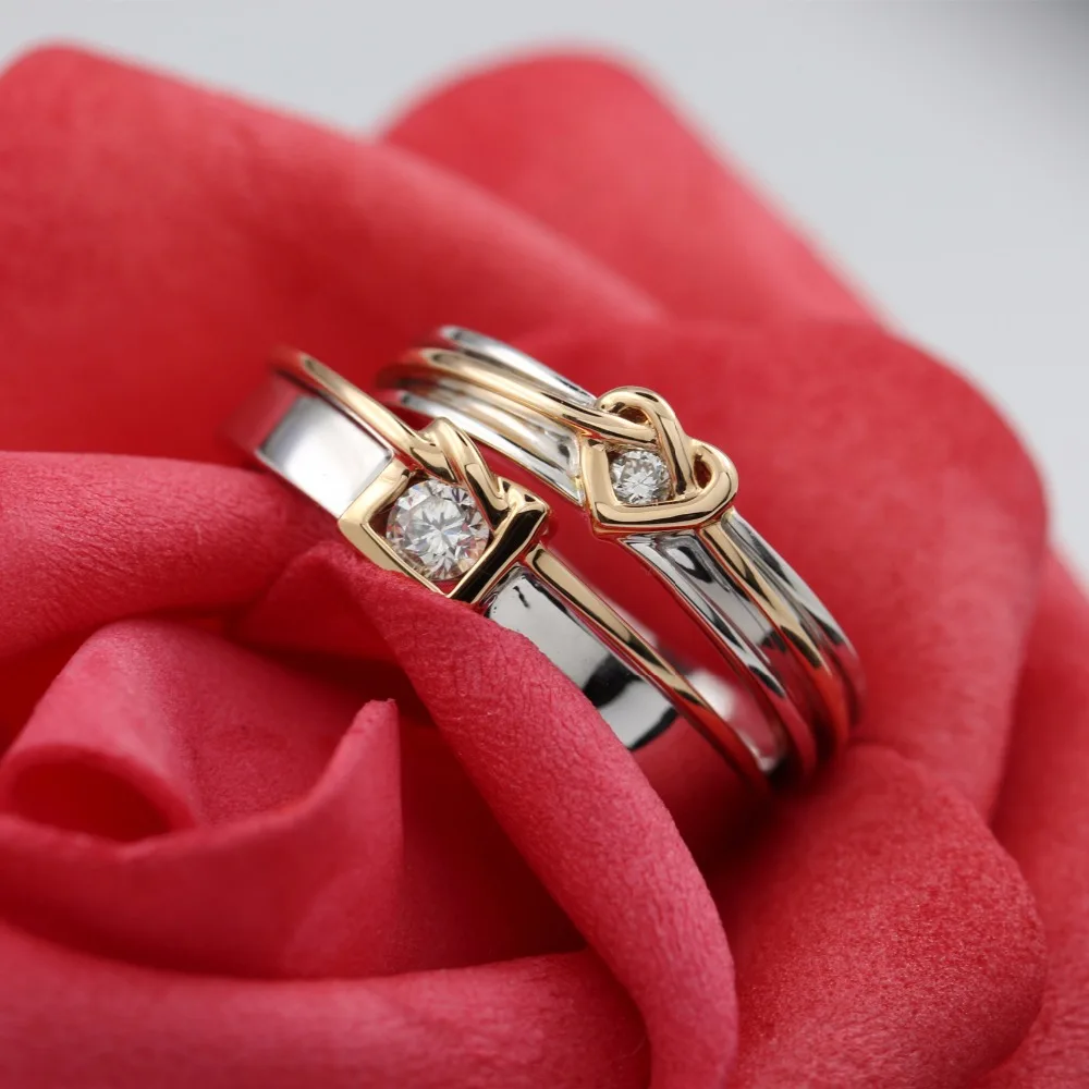 LASAMERO 0.121CT круглые огранки сертифицированные подлинные 18k двухцветные золотые