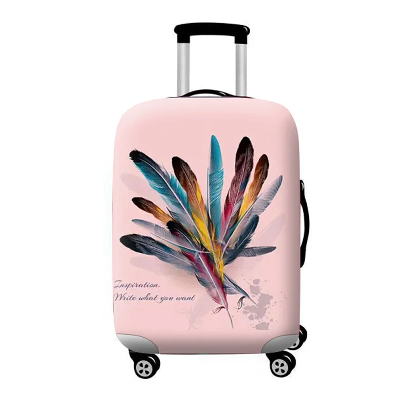 W-Luggage cover HMUNII карта мира дорожный защитный чехол на чемодан тележка багажная сумка Чехол Мужской Женский эластичный чехол для костюма чехол - Цвет: W-Luggage cover