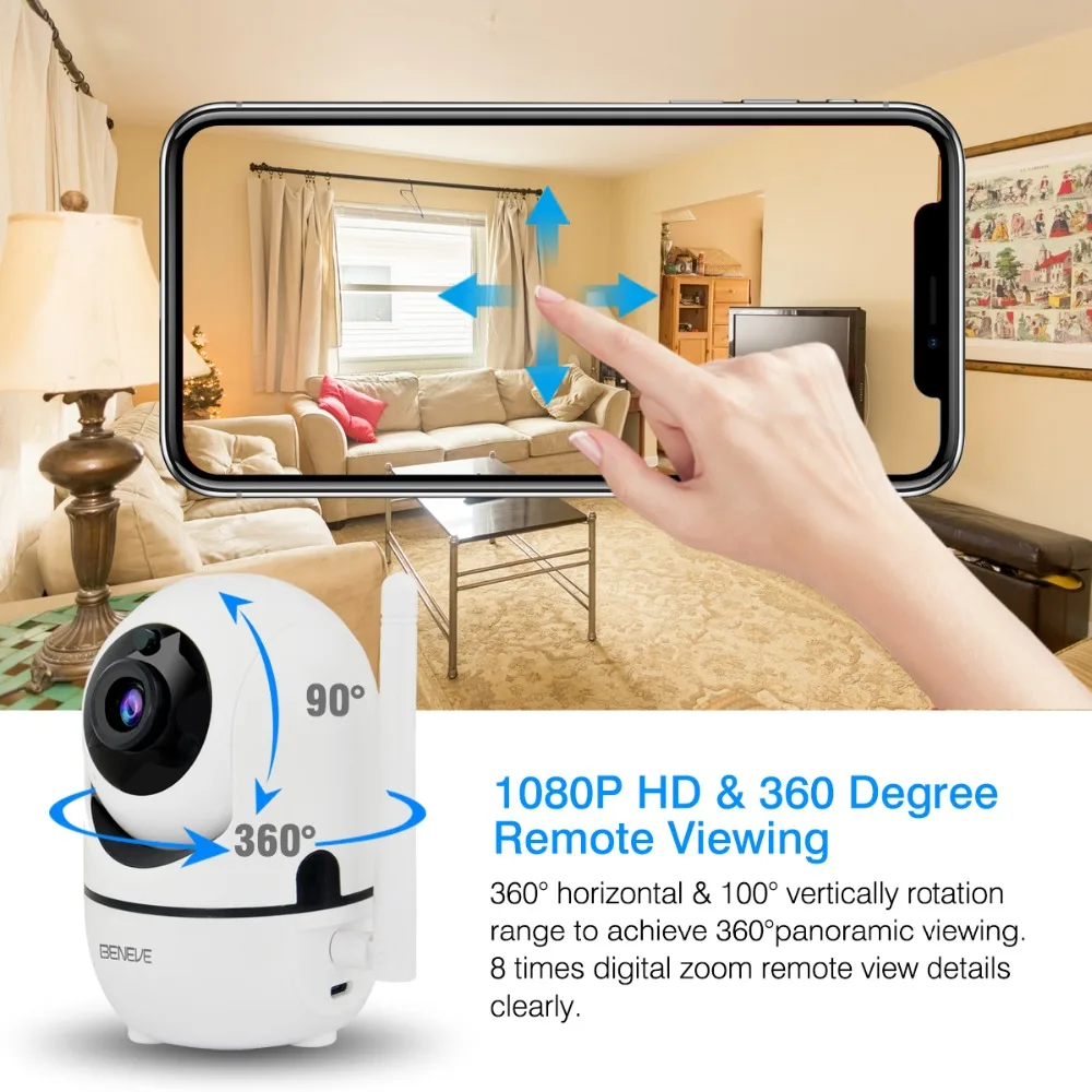 1080P IP Camera Wireless Home Security Remote Surveillance Wifi Night Vision CCTV Baby Monitor Android iOS|Камеры