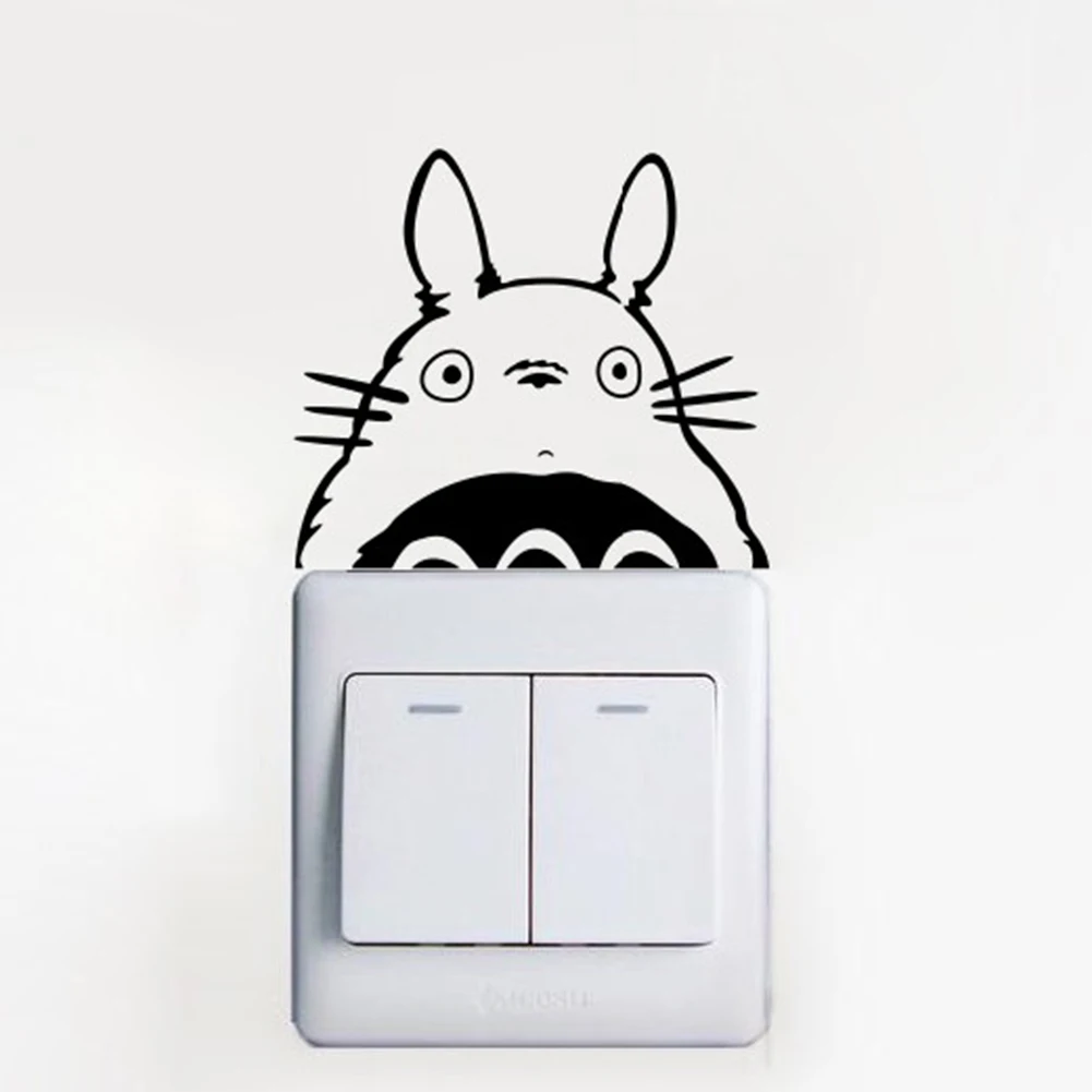 Новое поступление 2021 Виниловая наклейка Totoro серии с переключателем наклейки на