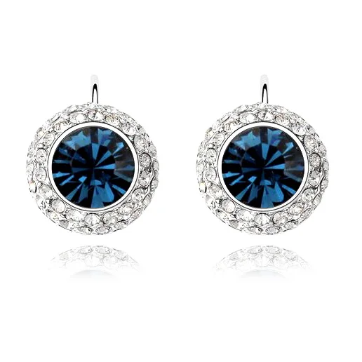 1 Серьги-капли в Корейском стиле с кристаллами Swarovski для женщин, модные свадебные серьги, ювелирные изделия для помолвки, Brincos Pendientes - Окраска металла: 1