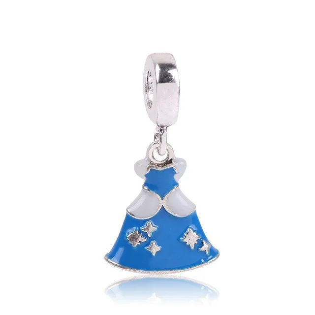 B166 Dodocharms браслет розовый шарик ожерелье прекрасный кулон подарок цвет модный синий подходит Pandora фиолетовый Снежинка - Цвет: B166