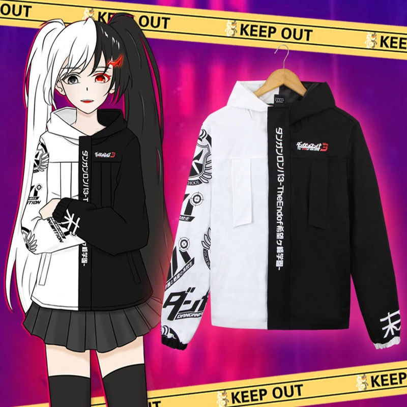 Аниме Danganronpa толстовки Косплей Монокума костюмы толстовка с длинным рукавом