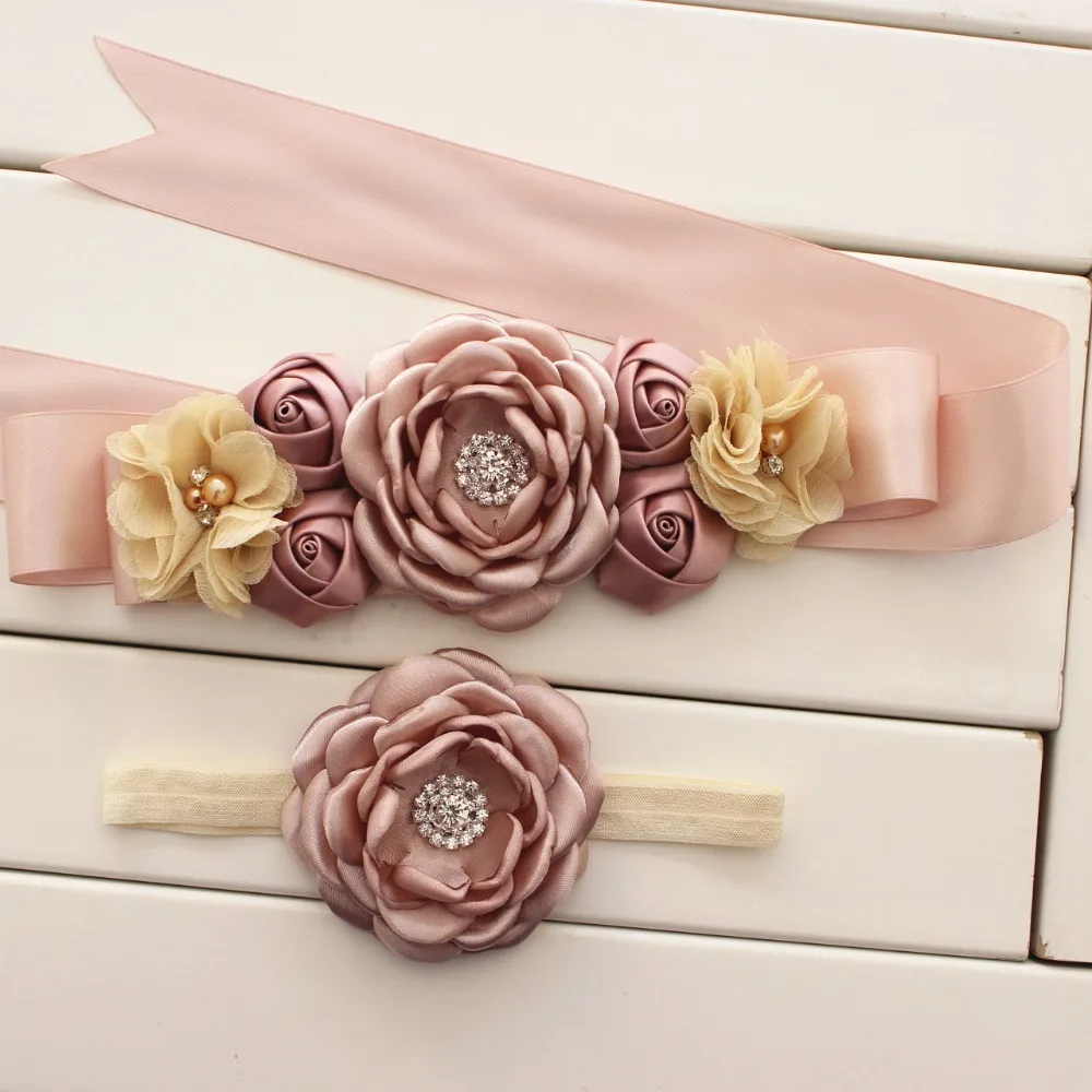 Модный пояс с цветочным принтом для девочек и женщин из сожженной ткани