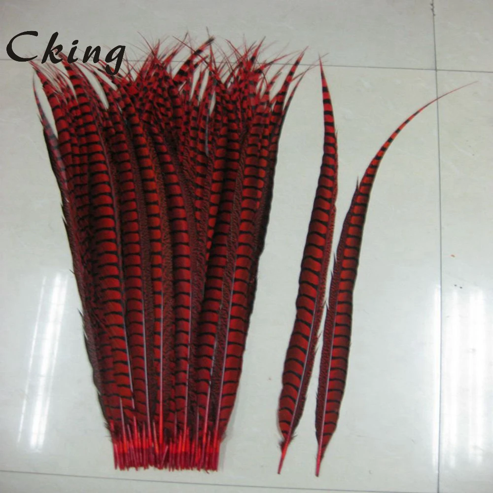 Free shipping 20pcs Red color pheasant side tails Feather 70-80cm long chicken feathers pllumes for headwear showgirl backpieces | Дом и сад