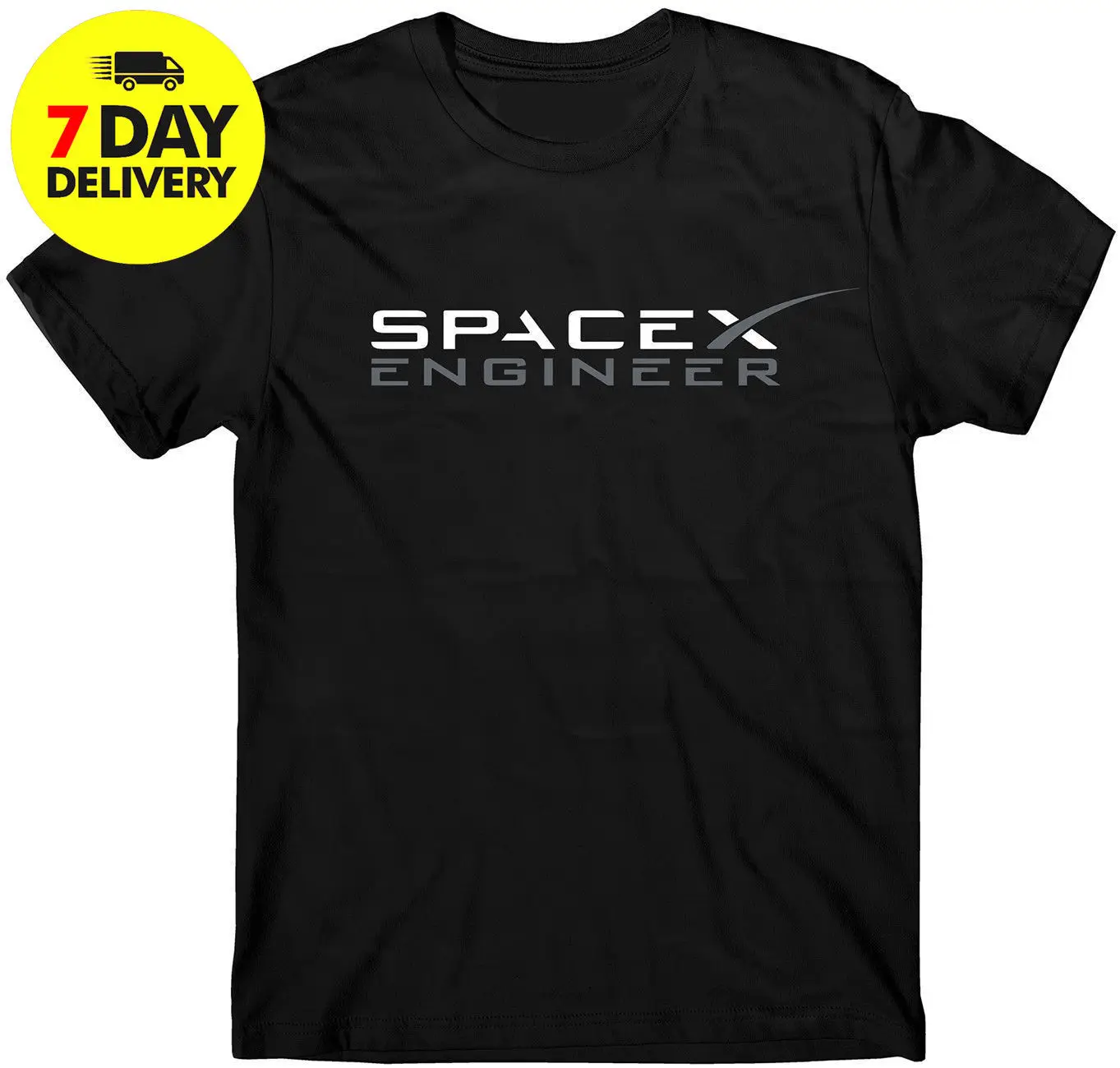 SpaceX Elon Musk Tesla Engineer футболка черного цвета из хлопка всех размеров 2019 | Мужские футболки -33021976389