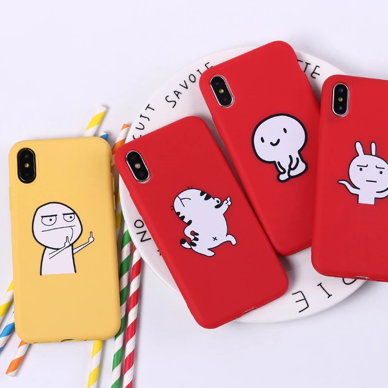 Cute Rabbit Cat Cartoon Cases For iPhone 5 5S SE 6 6S 7 8 X i Phone Apple Case Silicone Cover Plus Coque Capa |