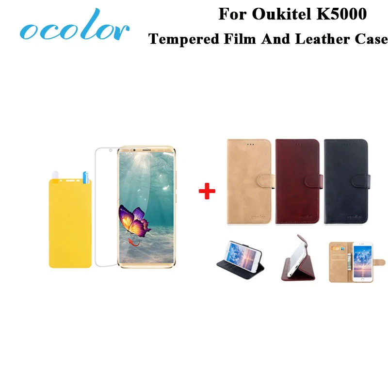 Ocolor для Oukitel K5000 флип силиконовые PU раскладный Кожаный чехол Чехол с карманом карт