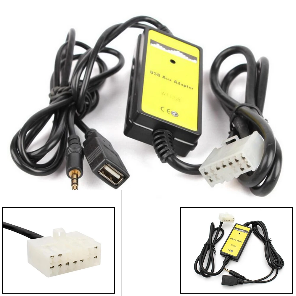 Профессиональный Автомобильный USB Aux-in адаптер mp3-плеер радио интерфейс для T/oyota
