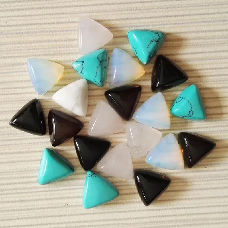 

Fashion 10x10x5mm natural Triangle stone beads mixed CAB CABOCHON for jewelry Accessories Wholesale 20pcs/lot free