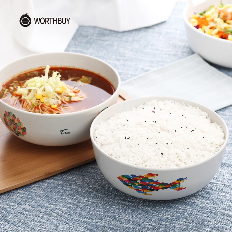WORTHBUY китайская чаша для рамен с красочным узором кухонная Экологически чистая