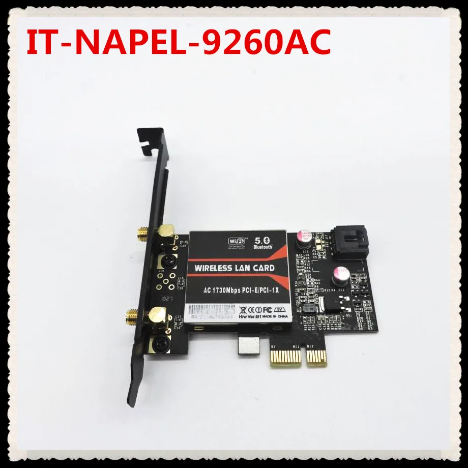 IT NAPEL 9260AC для Intel 9260 AC 9260NGW MU MIMO Bluetooth 5 0 PCI E PCIe 1x X1 WiFi карта настольного ПК PK 7260