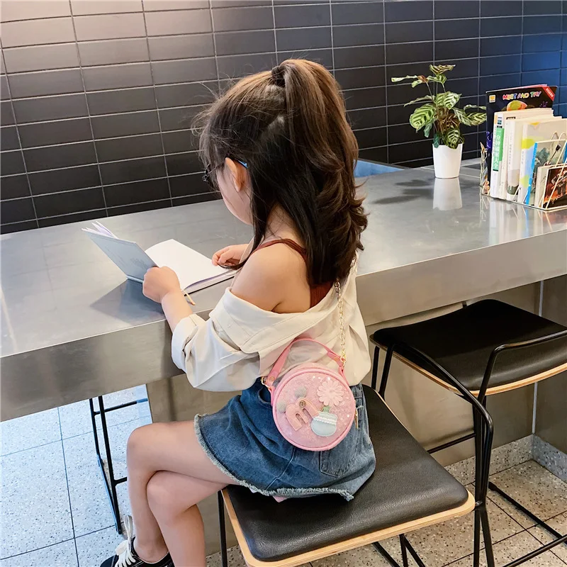 Новинка 2019 модные сумки для девочек сумка на одно плечо с блестками круглые