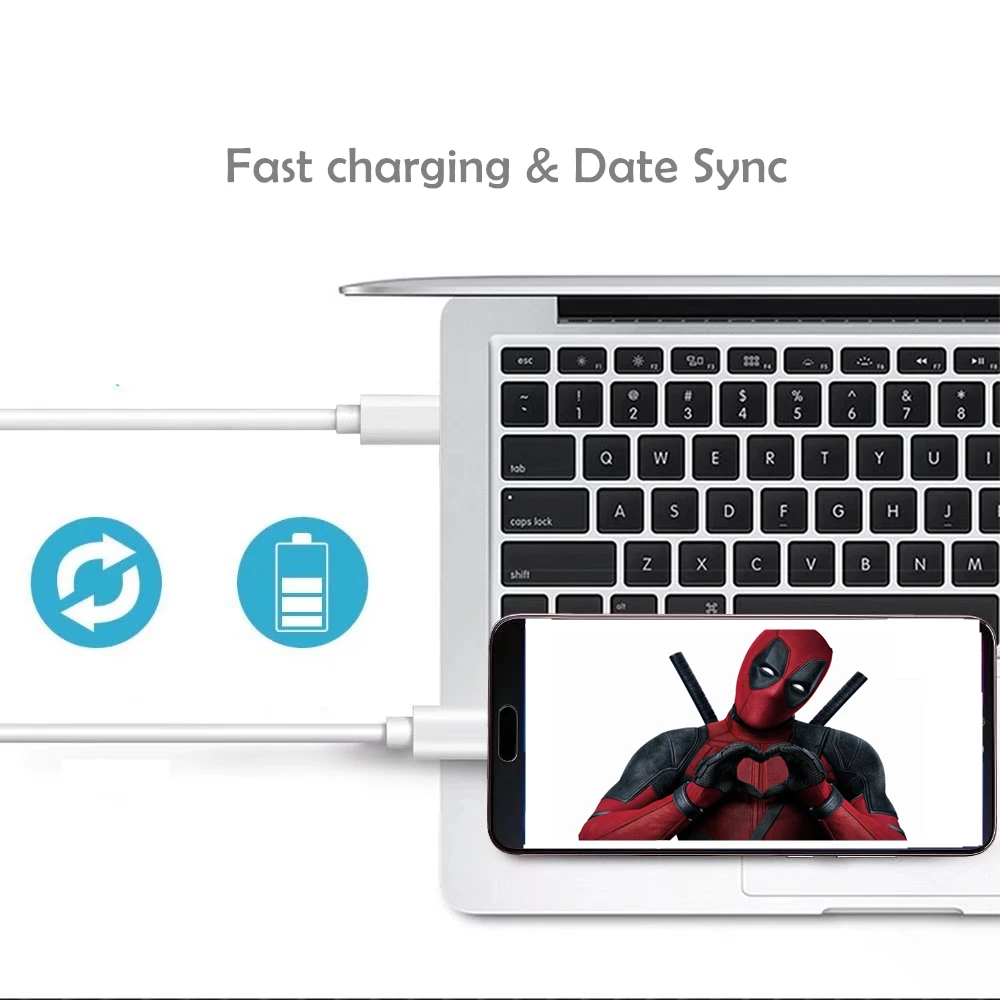 Byleen USB Type C к кабель 1 м для Xiaomi mi9 SE MI 8 Redmi Note 7 поддержка PD QC3.0 2.4A быстрой зарядки MacBook
