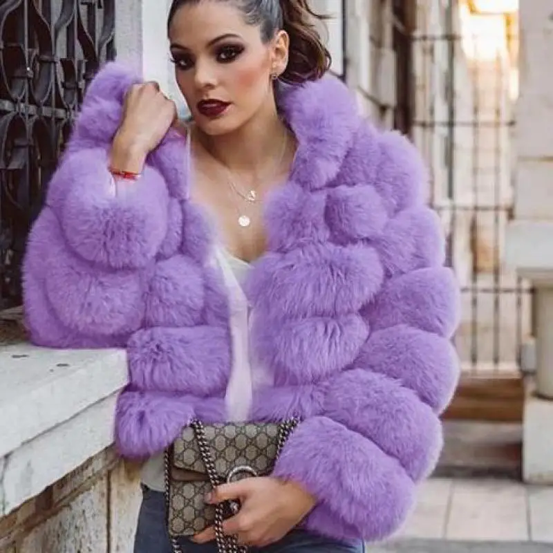 Manteau fausse fourrure, женское меховое пальто,, осенняя и зимняя мода, имитация кроличьего меха, пальто, женские цветные меховые пальто
