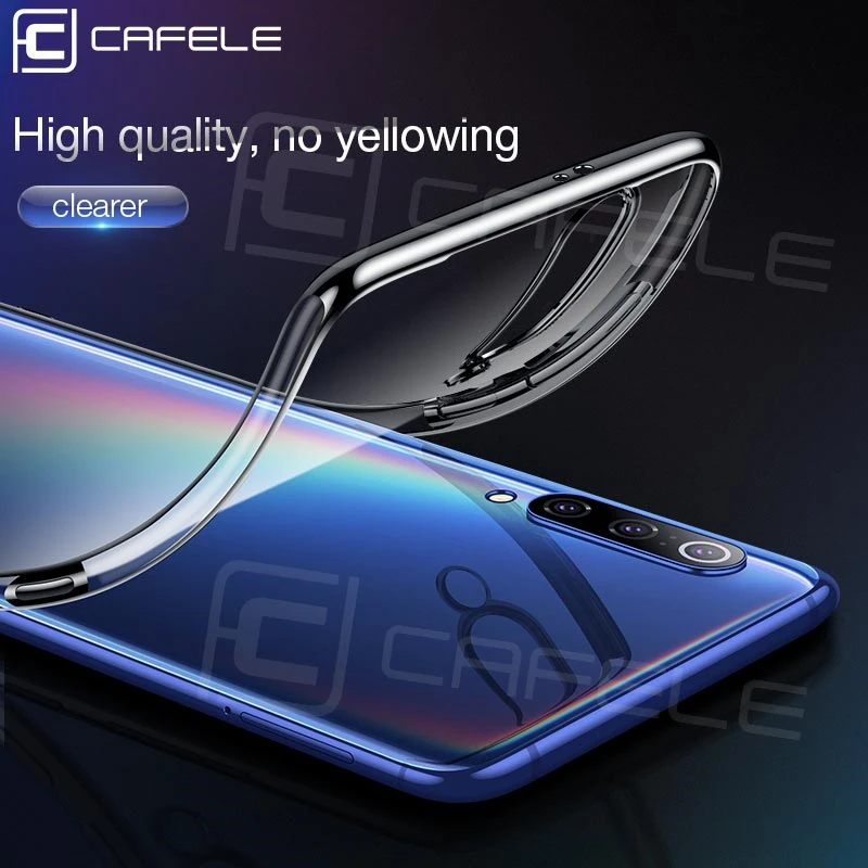 Прозрачный чехол Cafele для Xiaomi 9 прозрачный мягкий из ТПУ с покрытием телефона