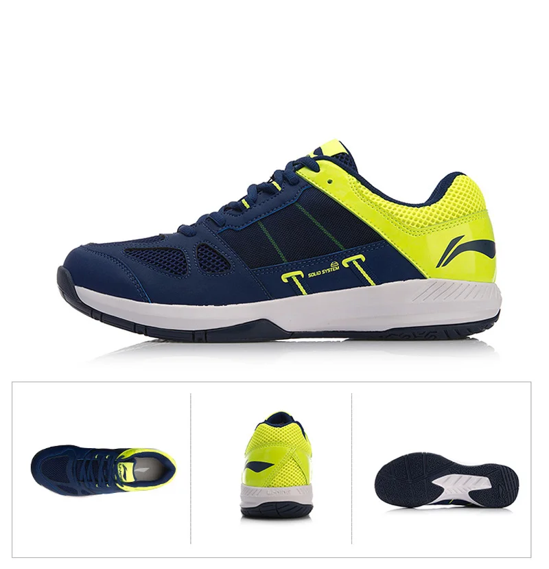 Li-Ning/Мужская защитная обувь для бадминтона, тренировочная обувь, пригодно для носки, противоскользящая подкладка, дышащая спортивная обувь, кроссовки, AYTN043 XYY088