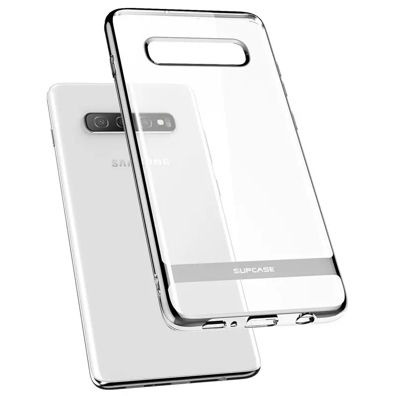 SUPCASE For Samsung Galaxy S10 Plus Case 6.4 inch UB Metro Premium Slim Soft TPU Plated Electroplated Lines Clear Cover |