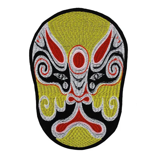 Mask 19 1 шт. в китайском стиле Пекинская опера маски для лица модная ткань вышивка железные на патчи аппликация Швейные принадлежности TH822 - Цвет: Mask 19