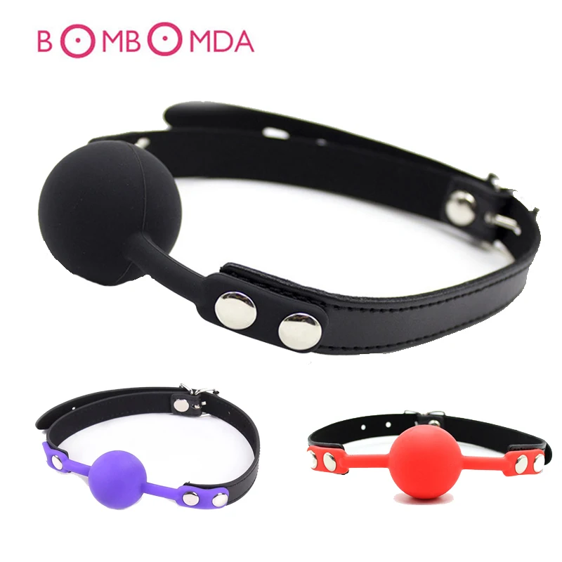БДСМ бондаж для взрослых игра рот открытый кляп мяч женщин пара кожа оральный