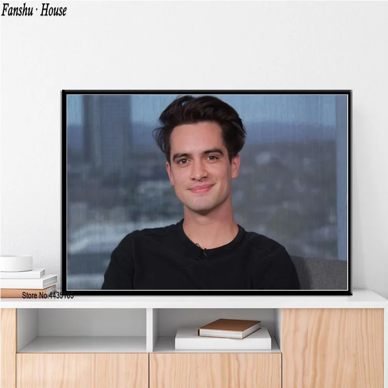 Цвет: желтый Плакаты и принты Brendon Urie Panic at the Disco плакат холст картина стены книги по искусству изображение для гостиная домашний декор - Цвет: Цвет: желтый