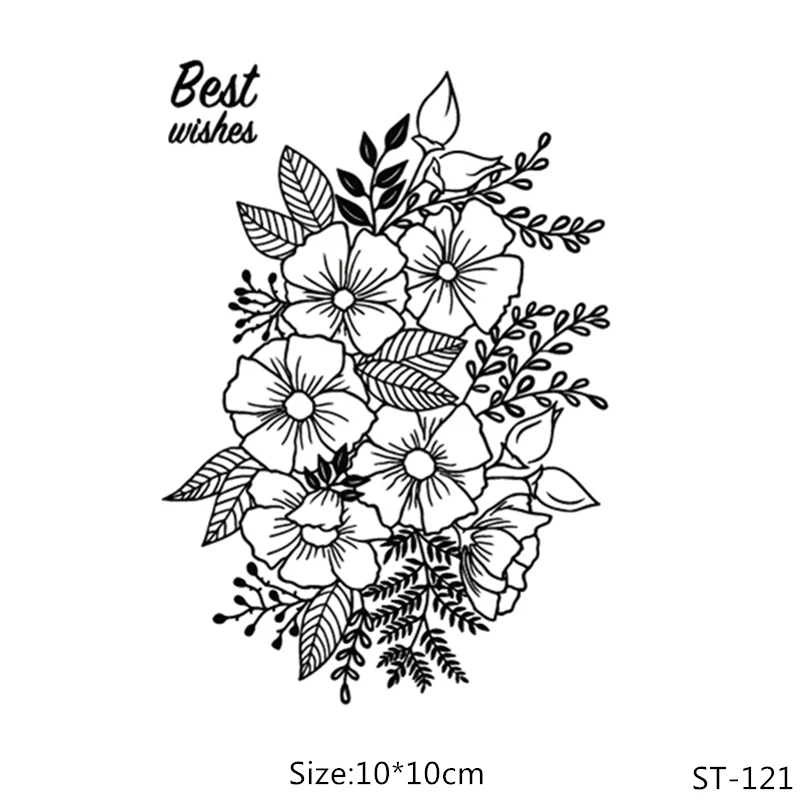 

AZSG Morning Glory Flower Leaves Clear Stamps/Seal For DIY Scrapbooking/Card Making/Album Decorative Silicone Stamp Crafts