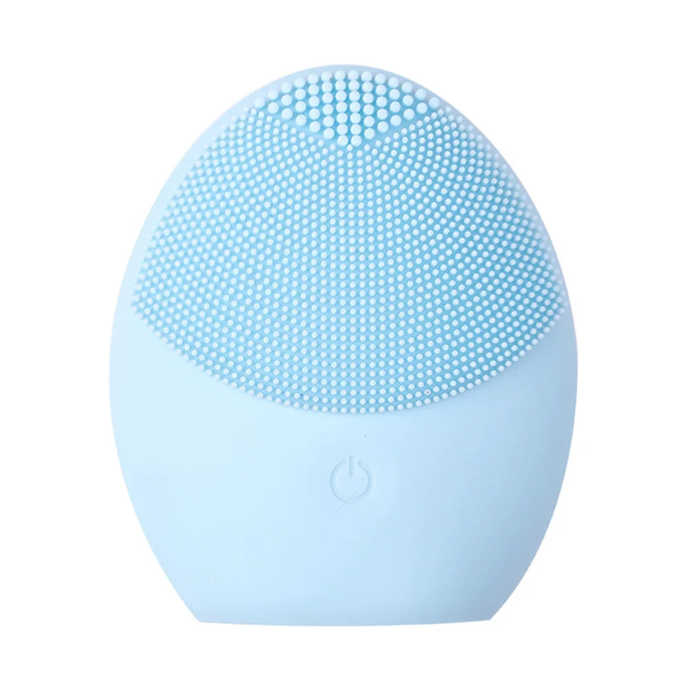 light blue Очищающая щетка для лица, вибрационный Силиконовый Электрический Водонепроницаемый очищающий массаж@ ME88 - Цвет: light blue