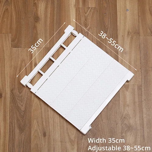 35White-38-55cm Шкаф перегородка держатель для хранения вешалка для шкафа Регулируемый многослойный Органайзер Полка Ванная комната держатель кухня отдельный каркас - Цвет: 35White-38-55cm