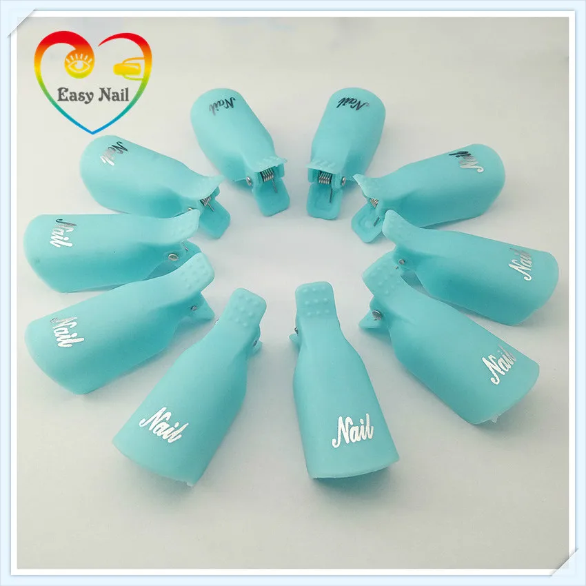 EasyNail 10 шт. Turq. Пластиковое средство для снятия гель-лака зажимы лака |