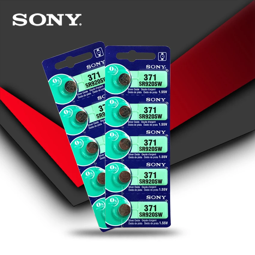 3 шт. sony 371 SR920SW 920 1,55 в часы батарея SR920SW 371 Кнопка монетница Сделано в Японии