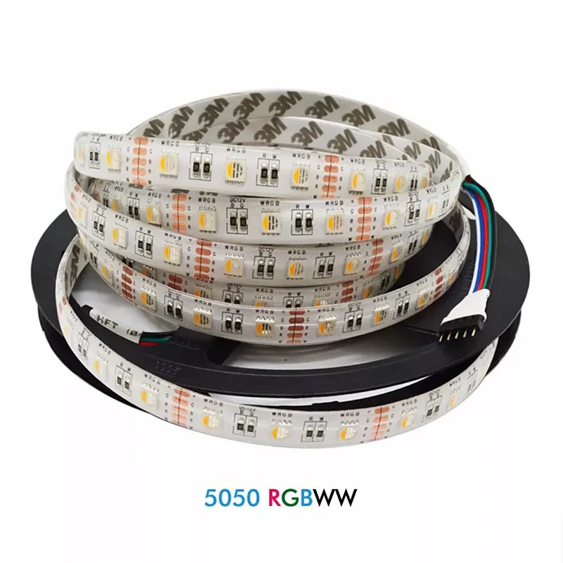 4 в 1 RGBW RGBWW Светодиодная лента 5050 DC12V гибкий свет RGB + белый теплый цвета