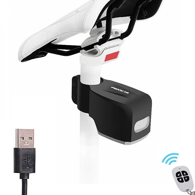 

Bike Taillight USB Charging Bicycle Bell Rear Light Intelligent Anti-theft Alarm Cycling Horns Bike Safety Warning Light