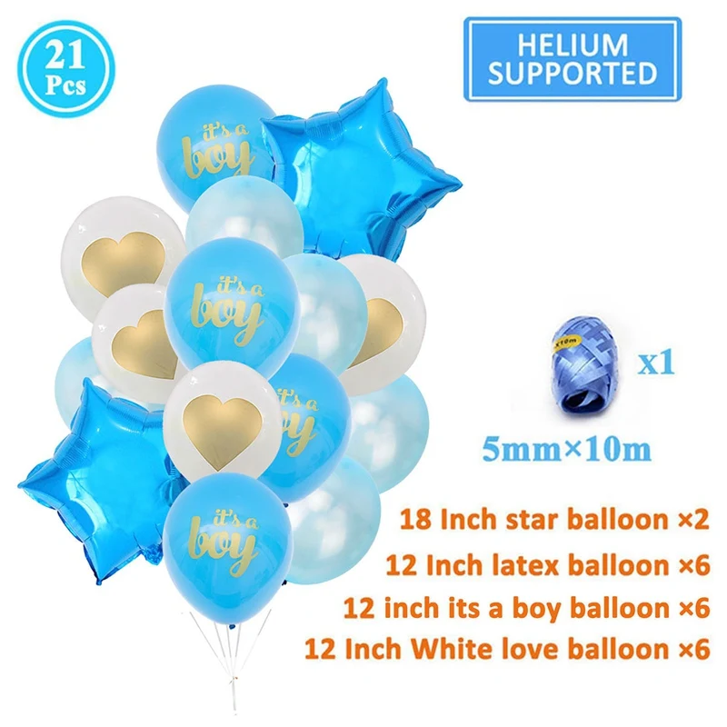 21pcs blue 2 Блестки из фольги шторы с блестками Baby Shower фотобудка фон украшения его девочка мальчик Babyshower вечерние принадлежности пол раскрыть - Цвет: 21pcs blue 2