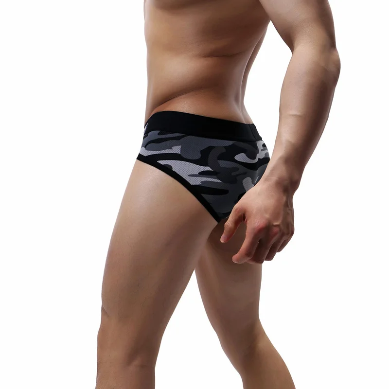 Новое модное мужское нижнее белье боксеры с камуфляжным принтом низкой талией