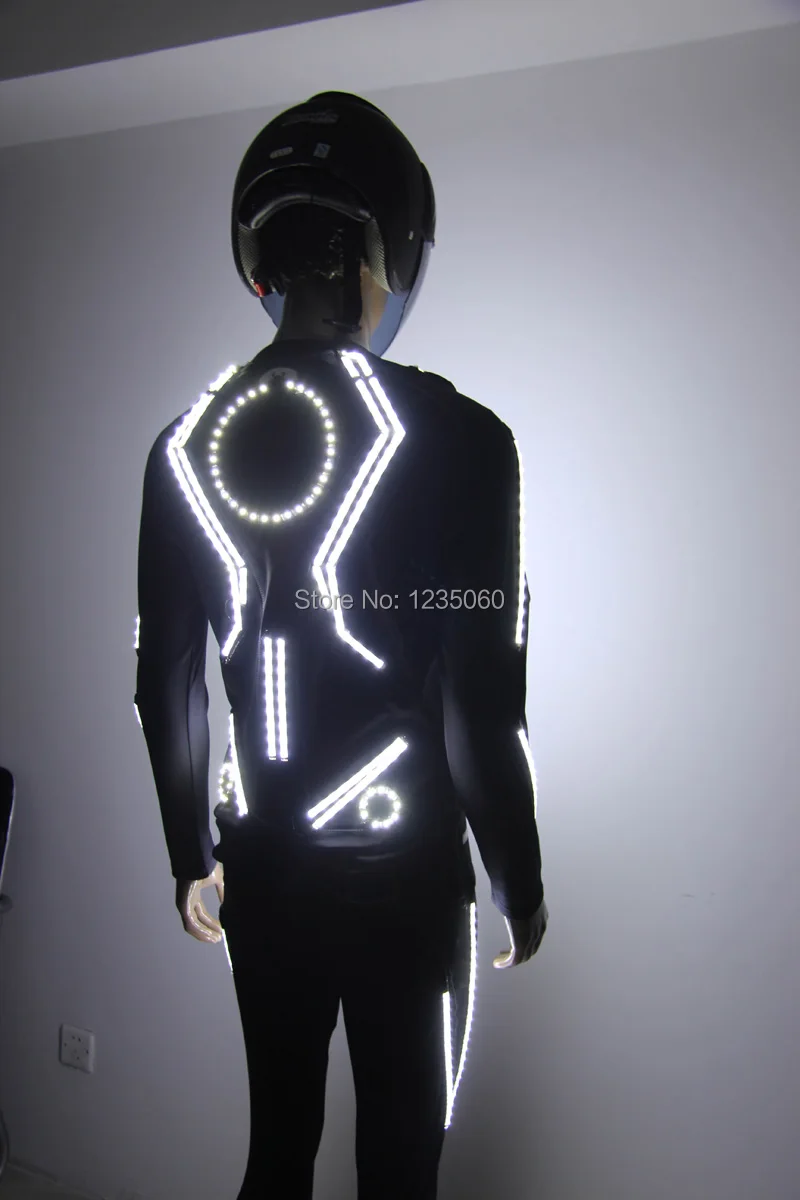 Новый дизайн 2020 светодиодный костюм робота светящаяся одежда светодиодные