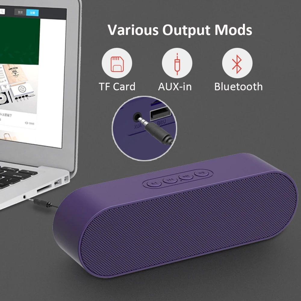 New Mini Bluetooth Speaker Portable Wireless Premium Sound System 3D Stereo Music Surround Support TF AUX USB |