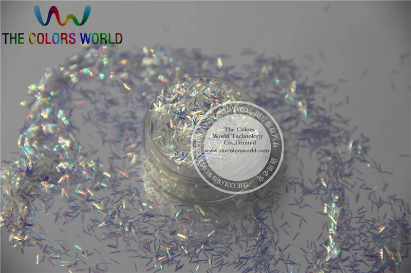 3 мм размер белый с синим светом сверкающие цвета блестящая полоса короткие