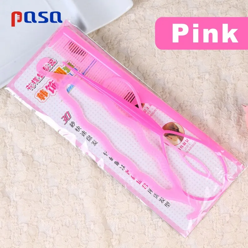 1 sets Pink Инструмент для плетения Волос, Плетение, губка, плетение волос, плетение, инструмент для самостоятельной укладки, держатель, зажим, аксессуары для волос, петля для укладки, конский хвост - Цвет: 1 sets Pink