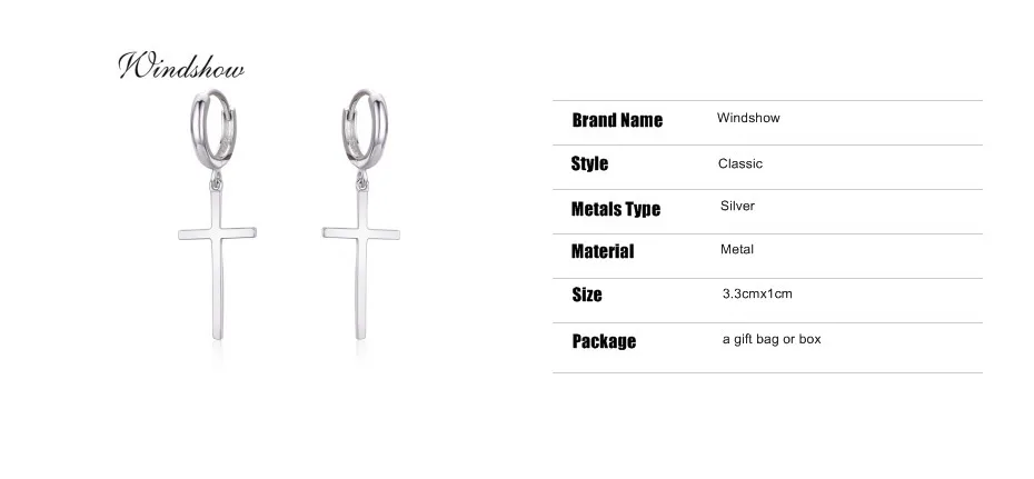 Real 925 Sterling Silver Small Loop Circle Cross Charm Drop Dangle Earrings For Women Girls Kids Children Men Jewelry Gift Aros