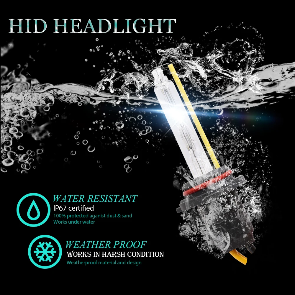 2 шт. AC 12 В в Вт 55 ксенон 9006 HID Conversion Kit HB4 лампы авто фар 6000 К Ксенон|Лампы для