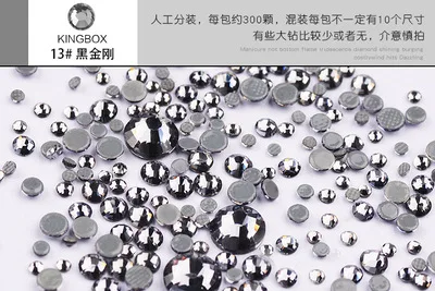 Size Mixed 300PCS(1.5-5mm) Manicure Hotfix Flat Back Rhinestone &ampCrystal Nail Art Decoration Iron on Strass Factory Price | Дом и сад