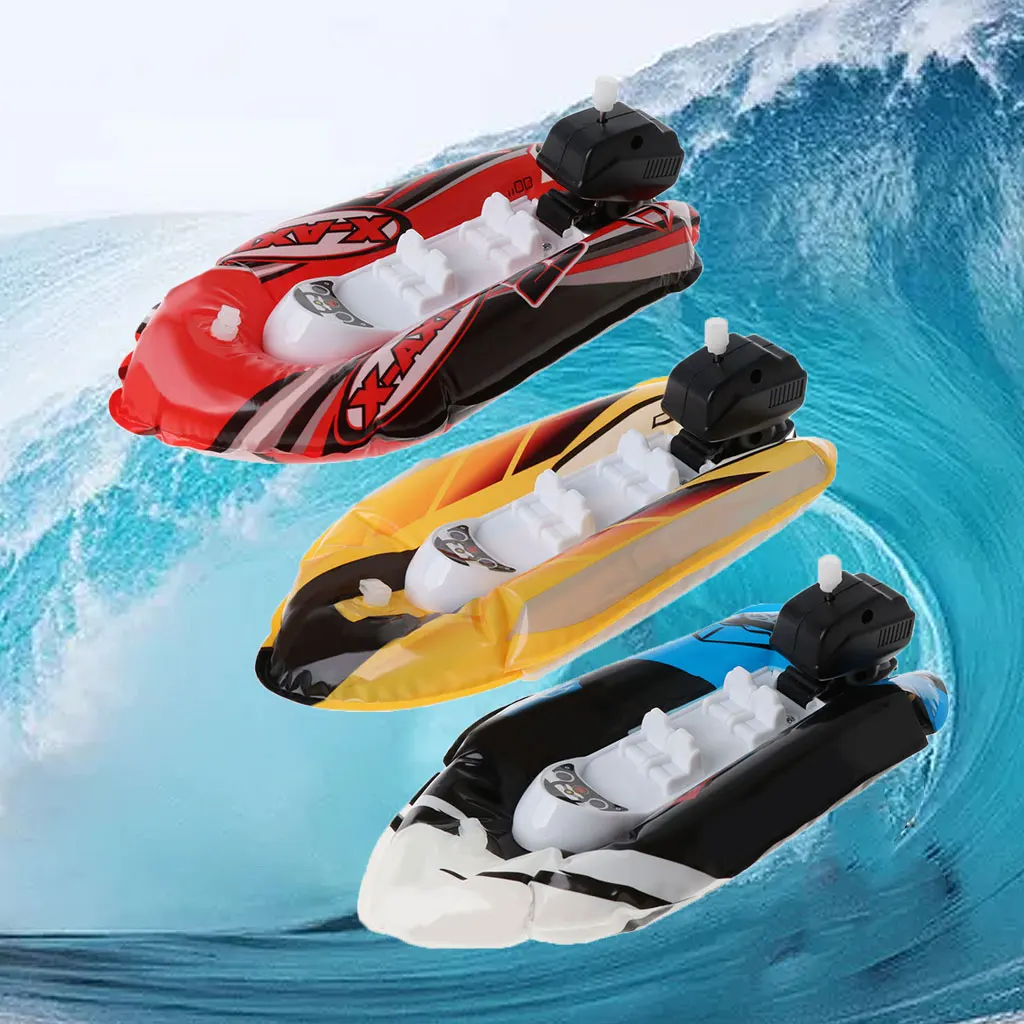 Детская игрушка малыш Заводной надувной лодка корабль играть вода Ванная Ванна игрушка