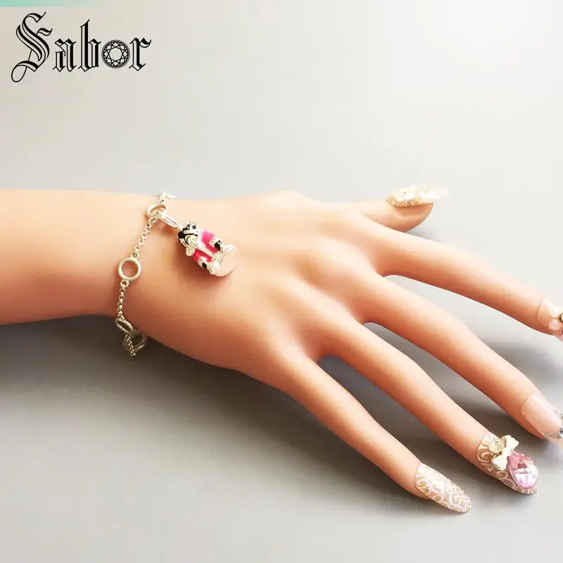 Подвеска в виде французского бульдога серебряного цвета для женщин и мужчин