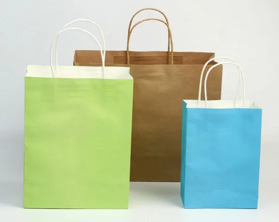 20 штук коричневого крафт рекламного пакета одежды Розничная сумка Подарочная