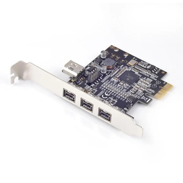 PCIE комбо 3x 1394b+ 1x 1394a Firewire порты, PCI-Express контроллер карты, 1394 карты ti чипсет XI02213, WINDOWS 8/7/MAC OS