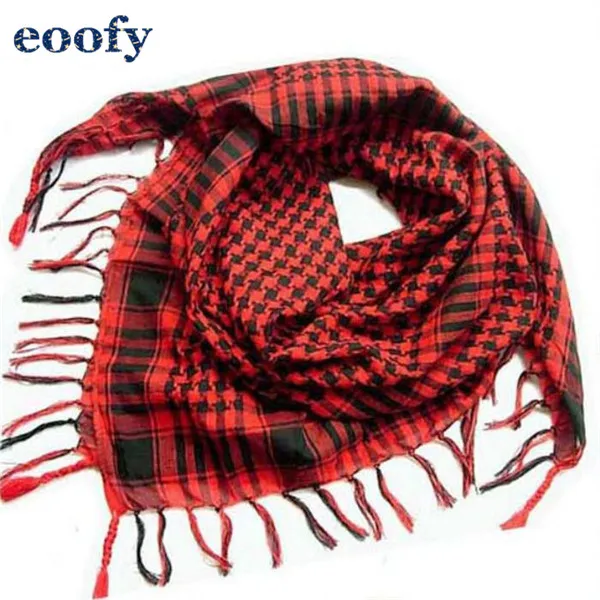 Red Высокое Качество Арабский шемаг Keffiyeh военный тактический палестинский шарф для мужчин шаль Kafiya обёрточная бумага шема шарф модные шарфы - Цвет: Red