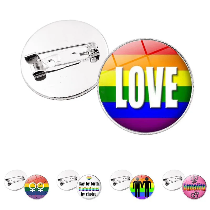 Гей гордость ЛГБТ время драгоценный камень значок аксессуары для одежды Радуга