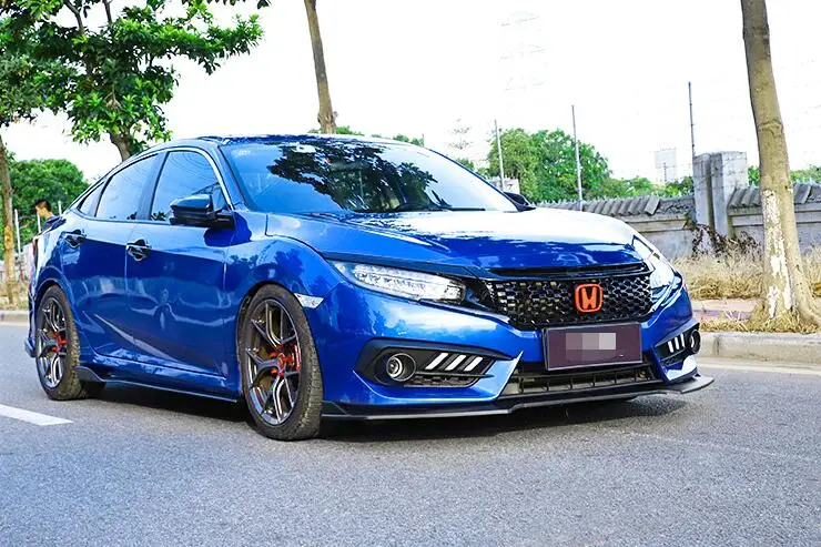Для 2017-2018 Honda Civic передний бампер диффузор защитные бамперы Задний Спойлер ABS