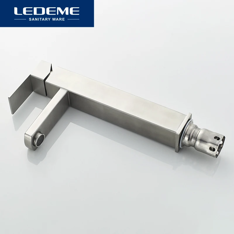 Смеситель для раковины LEDEME L71133 из нержавеющей стали с высокой ножкой ванной